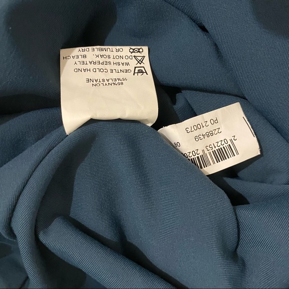 MOOLOOLA Teal Deep V Bodycon Midi Dress Size 8 - Picture 5 of 5